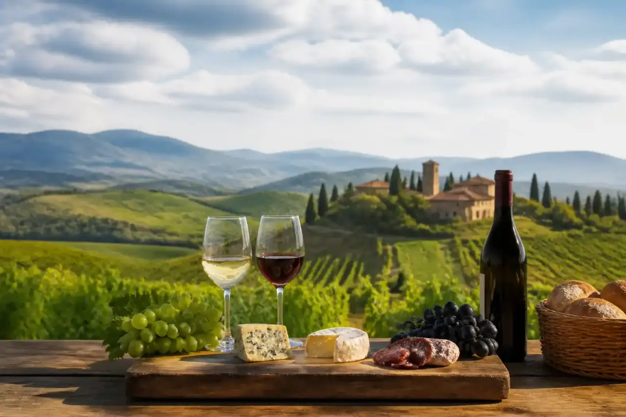 Vignoble européen sous une lumière dorée, illustrant la notion de terroir agricole