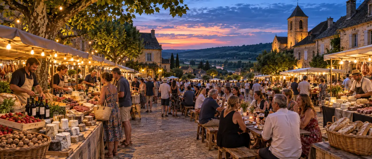 Marchés gourmands en Dordogne : les rendez-vous du soir, jour par jour