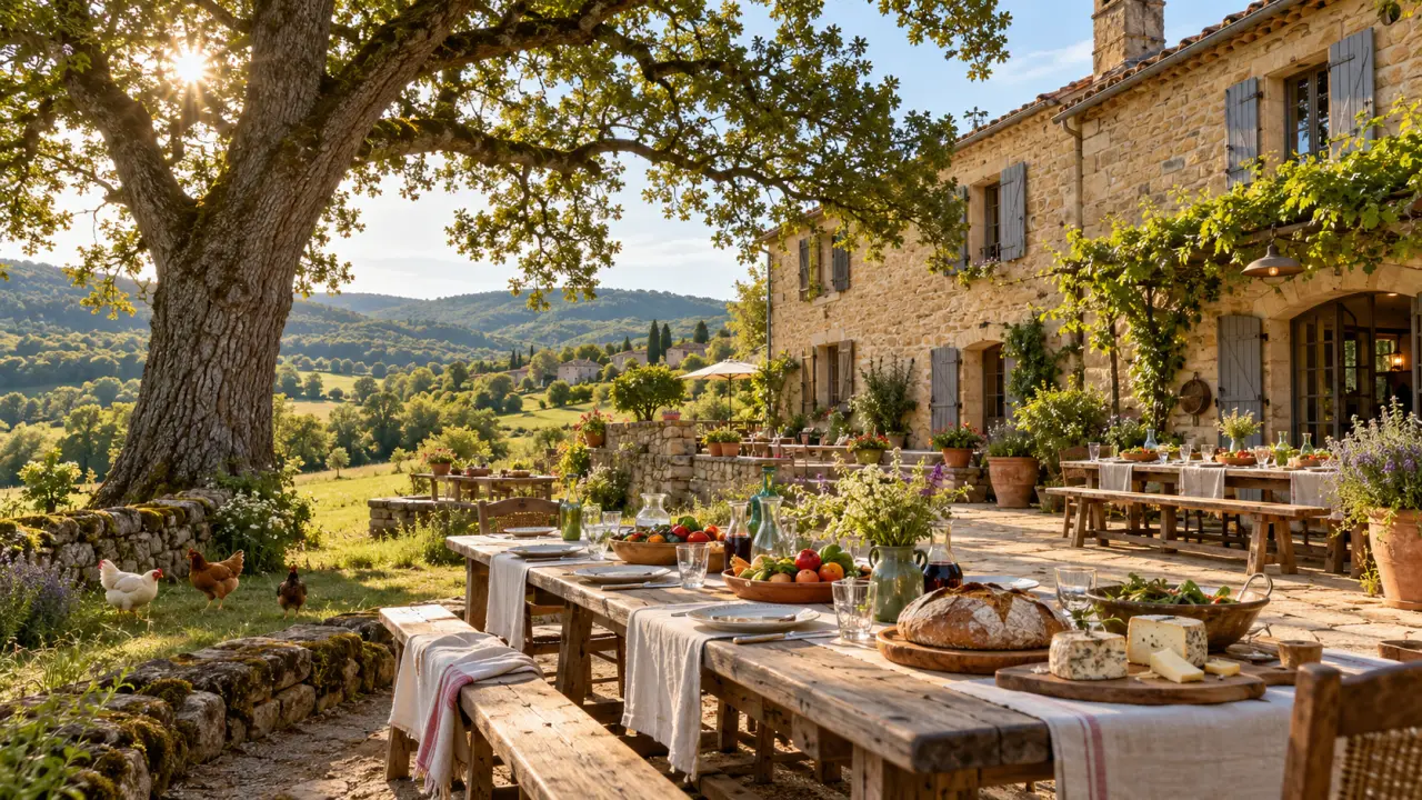 Restaurant ferme-auberge dans le Tarn : Les Chênes associe repas fermier et séjour près de Grésigne