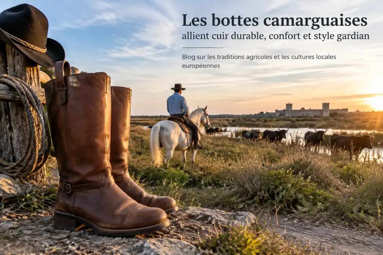 Les bottes camarguaises allient cuir durable, confort et style gardian