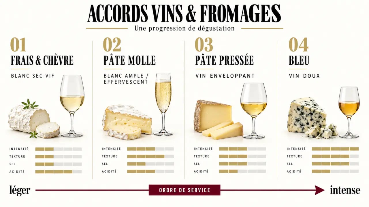 Guide pour associer les vins et les fromages lors d'une dégustation